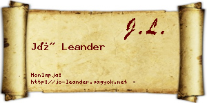 Jó Leander névjegykártya